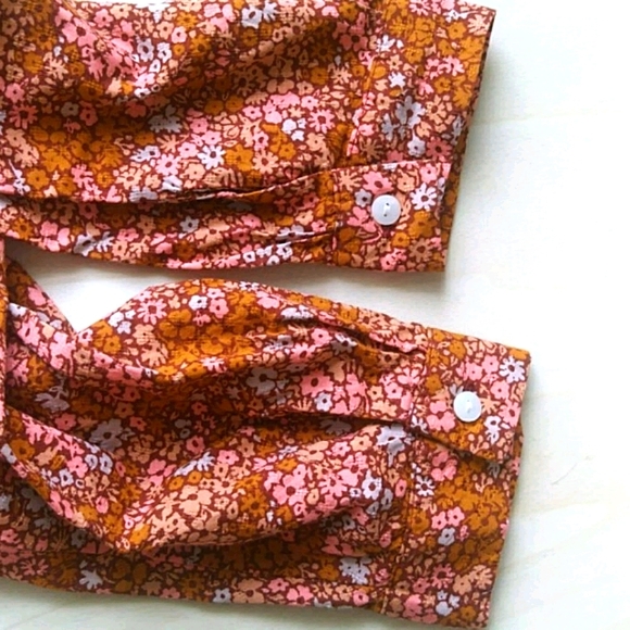 Retro Style Floral Long Sleeve Blouse - Picture 3 of 6